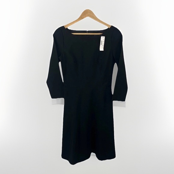 J.CREW Dresses & Skirts - J.Crew NWT Black Sheath Dress Fit And Flare In Stretch Ponte Knit LBD Sz 2‎